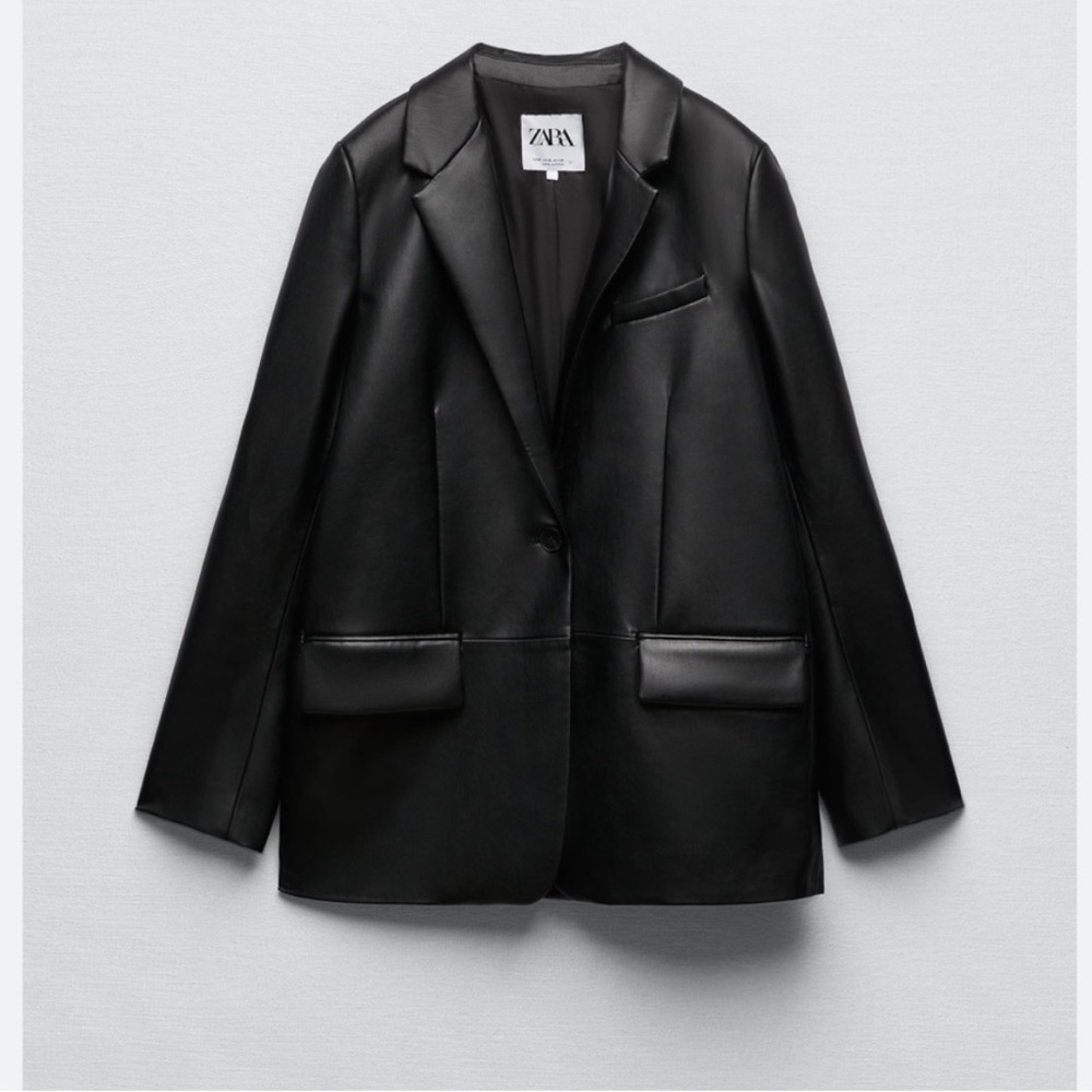 Zara Leather Blazer